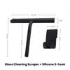 Shower Squeegee Household Window Glass Cleaning Scraper with Silicone Holder Bathroom Mirror Wiper Scraper Bathroom Accessories