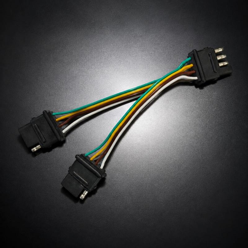 Wiring Harness Plug-Andconnect Pin Flat Trailer Connector Adapter Compact