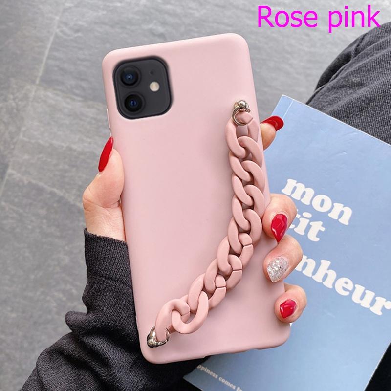 Silicone Wriststrap Bracelet Chain Phone Case for Samsung S23 S22 S21 S20 Ultra Plus S20 FE A13 A53 A14 A54 iPhone 15 14 13 12 11 Pro Max XS MAX 8P 7P