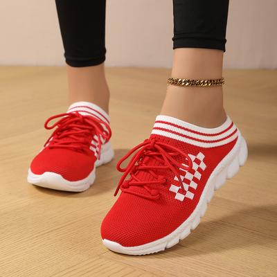 Женская обувь Геометрические узоры Сетчатые босоножки на платформе Парные полутапочки Повседневная нескользящая обувь на платформе