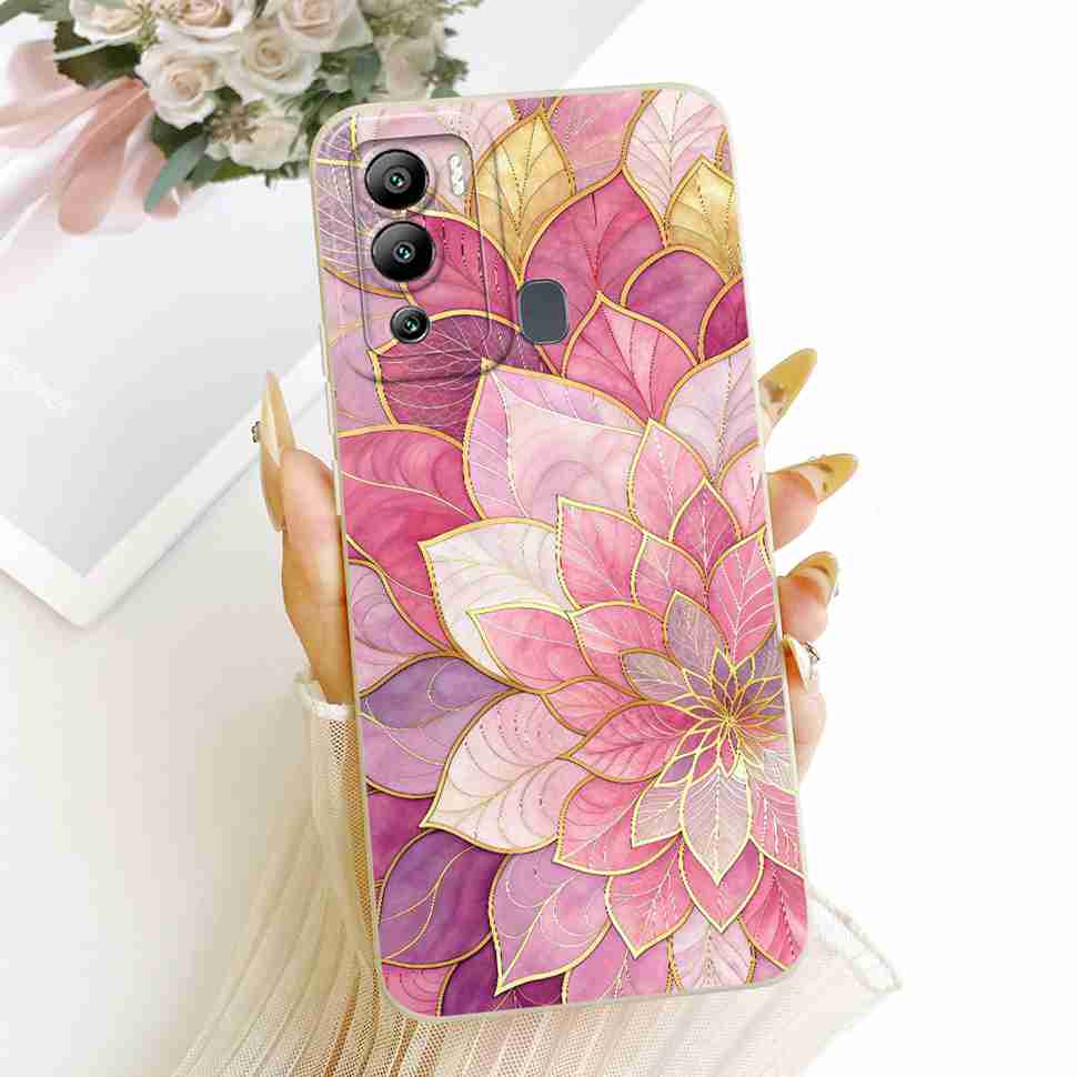 Cat Butterfly Case For Infinix Hot 12i Cases Soft Silicone Back Cover For Infinix Hot 12 i 12i Hot12i Case X665B X665 Fundas