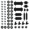 50 58PCS Mini Cars Wheel Axles Pack Tires 8 Models Building Blocks Parts MOC Enlighten Toys For Kids Assembly Small Bricks