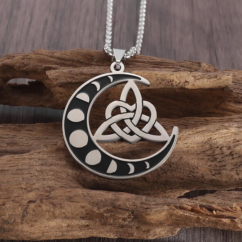 Ожерелье-кулон из нержавеющей стали с кельтским узлом и ирландским крестом для мужчин и женщин, модные ювелирные изделия