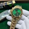 Мужские автоматические часы Laojia Daytona Зеленый Золотой Вселенная Хронограф