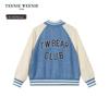 Teenie Weenie Kids Unisex Color-Block Raglan Denim Baseball Jacket