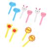 10Pcs Mini Animal Farm Cartoon Fork Fruit Children Snack Cake Dessert Fork