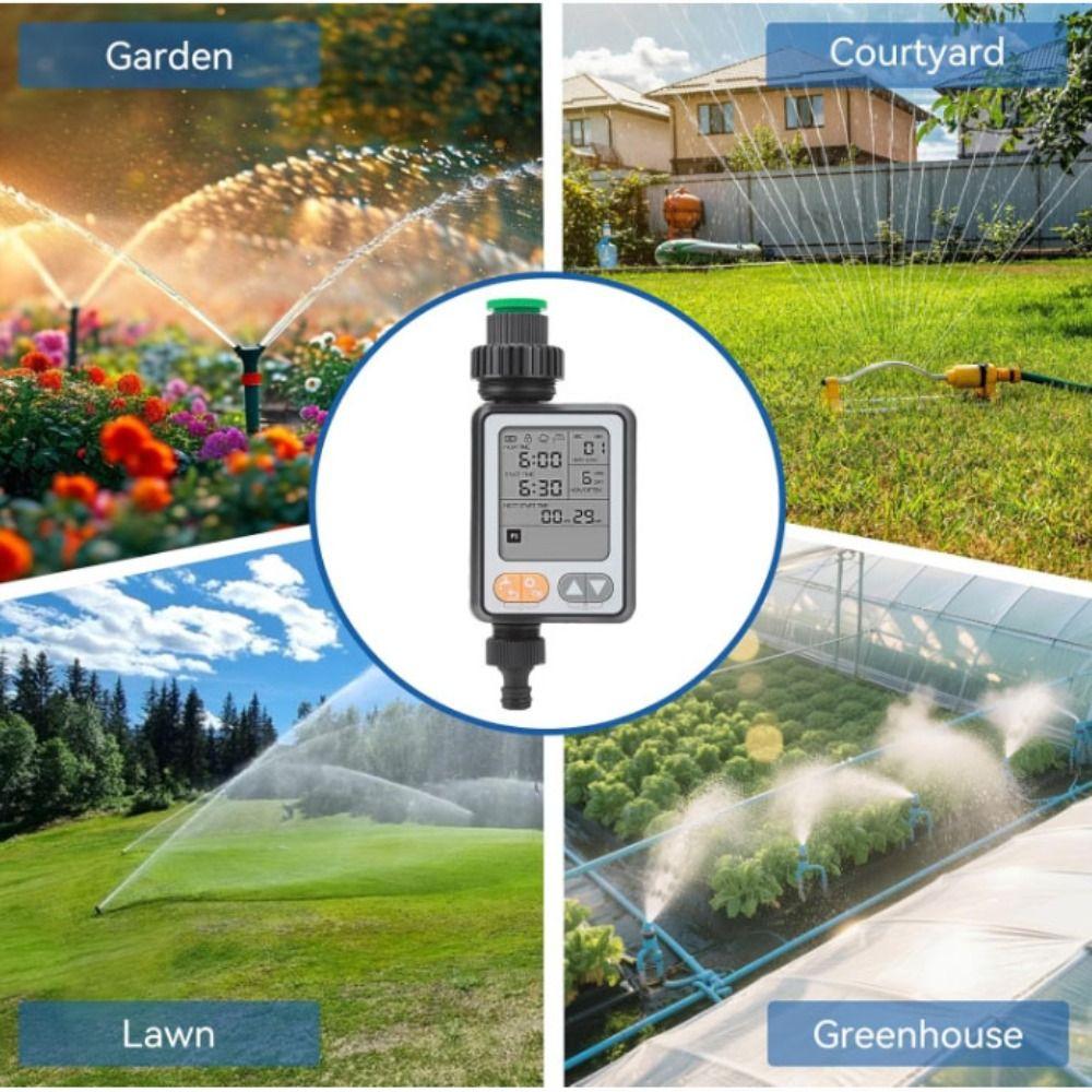 IPX5 Waterproof Digital Watering Timer Large Screen Garden Watering Timer  Garden Watering