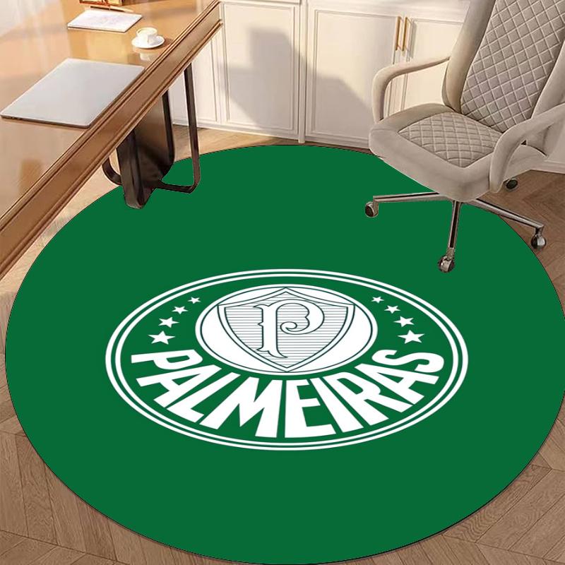 Palmeiras Printed Round Rug Carpet Chair Rug Area Rug Entryway Doormats,for Office Chair Living Room Bedroom Kitchen Room.
