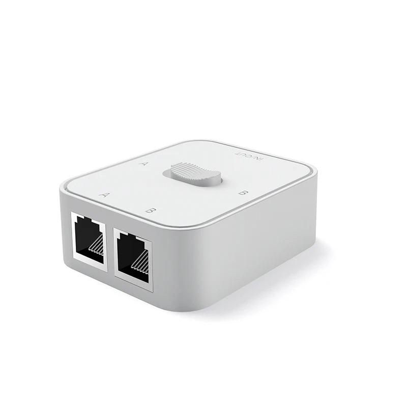 2-портовый гигабитный сетевой коммутатор 1000 Мбит/с RJ45, сетевой разветвитель, селектор удлинителя кабеля, бесплатный 2-сторонний разъем адаптера