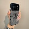 Ретро-компас Печатный Противоударный Чехол Для iPhone 17 Pro Max Air 11 12 13 14 15 16 Plus X XR XS 16E Матовый Чехол Из Искусственной Кожи