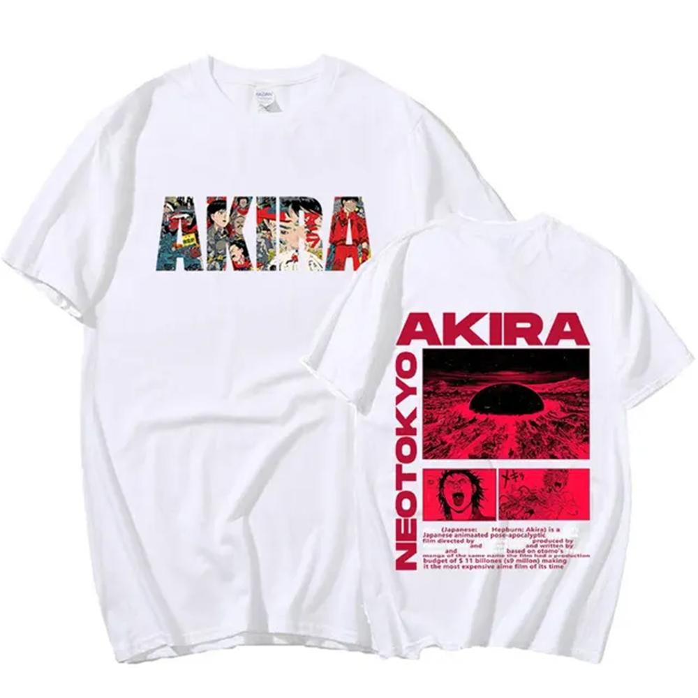 Japanese Anime Neo Tokyo Akira T Shirt Movie Science Fiction Manga Shotaro Kaneda Unisex Short Sleeve T Shirts Cotton