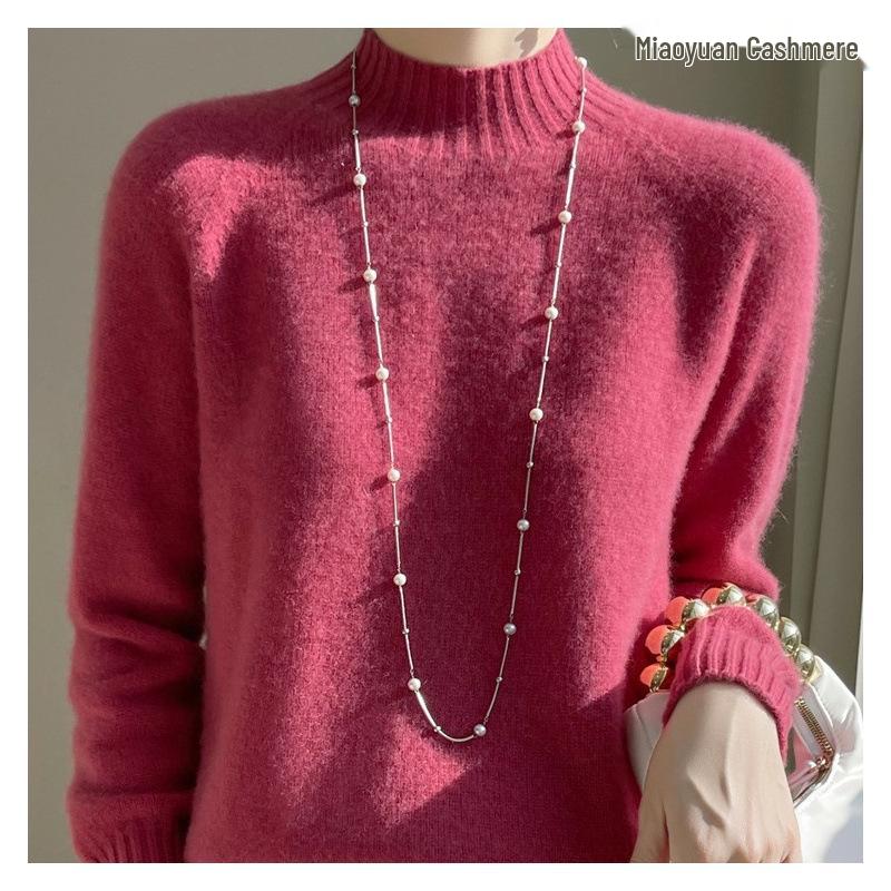 Stylish Soft Wool Half-High Neck Sweater: Age-Defying, Casual and Ready-to-Wear Base Layer