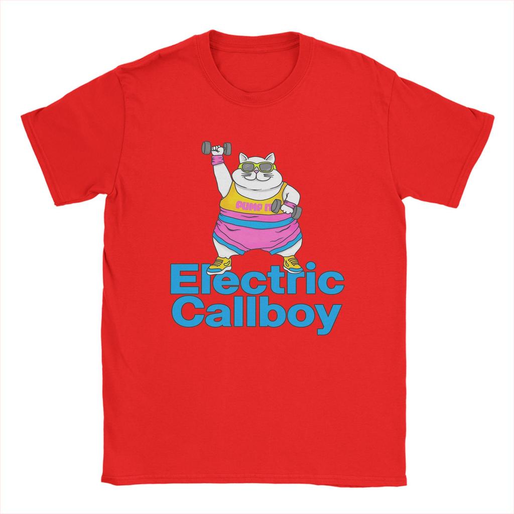 Мужские футболки Electric Callboy Band Pump It Смешная футболка с коротким рукавом с круглым вырезом Хлопок Идея для подарка Топы