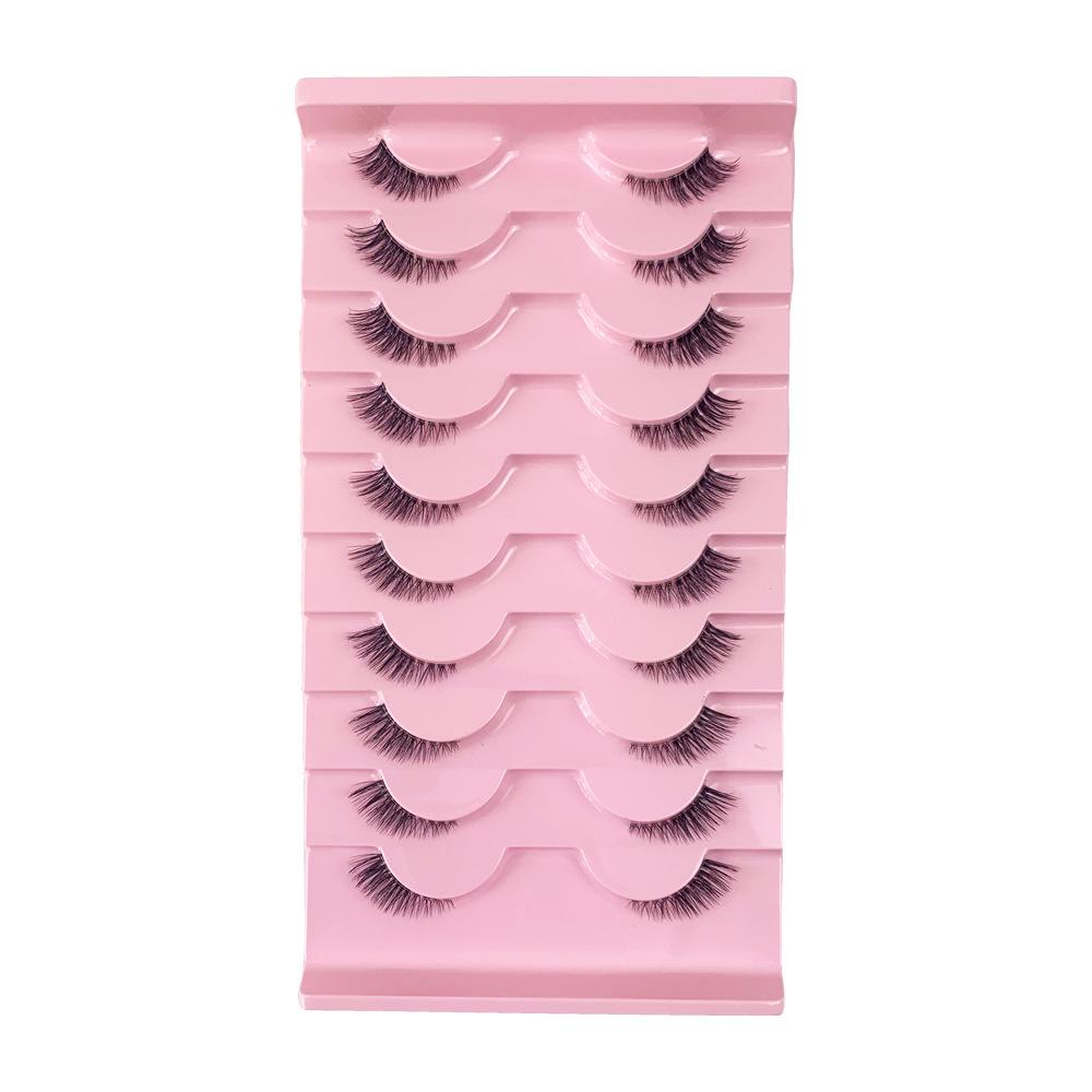 False eyelashes naturally curl up the whole black stem multi-layer three-dimensional orange tray, one piece of 7 pairs of eyelashes