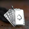 Мужское ожерелье Spades K Tone Poker с черепом, подвеска для мужского казино, игральная карта Fortune