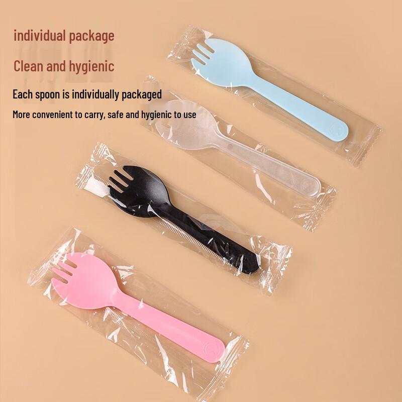 MOLUONA Disposable Matte Plastic Dessert Sporks