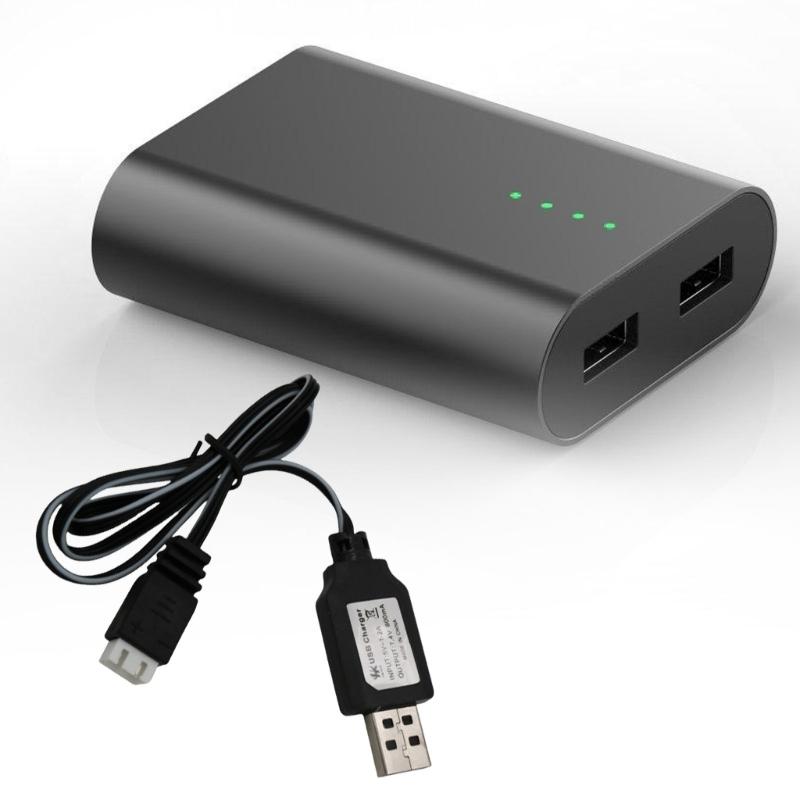 Кабель для зарядки литиевой батареи 7,4 В, USB на 3-контактный порт, шнур для зарядки аккумулятора со светодиодным индикатором