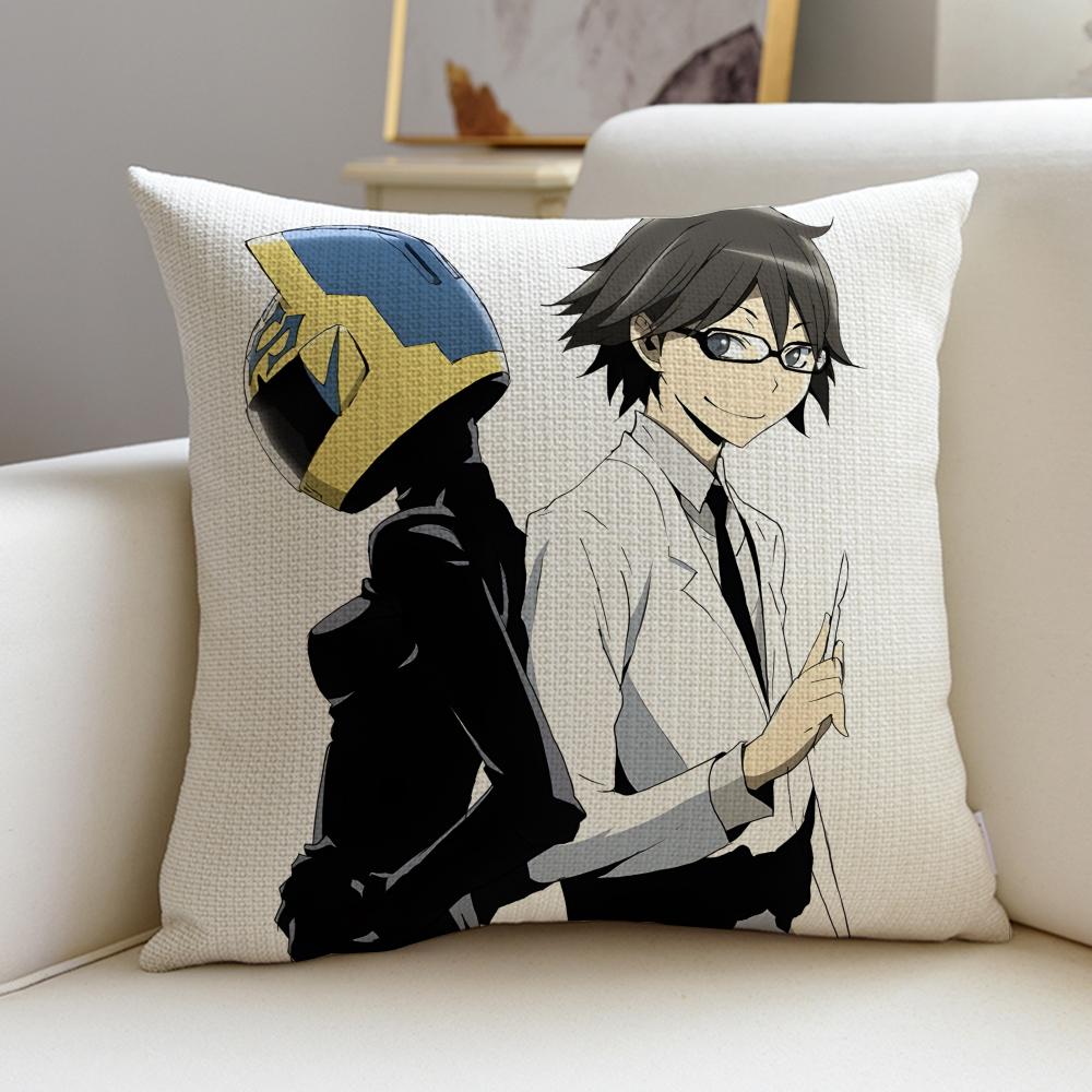 Thrilling DDurararaS Cushion Cover Breathable and skinfriendly linen pillowcase square removable and washable cushion