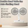 Многофункциональный oscillating fan с двумя головками, 4 скорости, цифровой HD-дисплей, ночное освещение, портативный охлаждающий вентилятор