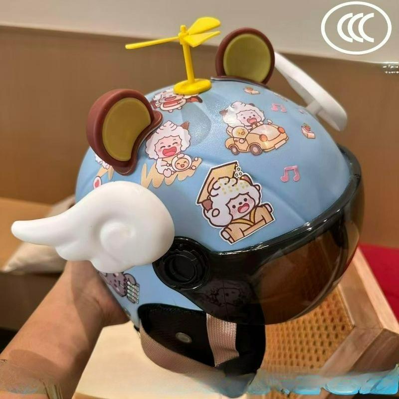 Children's Helmets, Electric Vehicles, Motorcycles, Sun Protection, Hard Hats, Durable Half Helmets, Universal and Cute in All Seasons