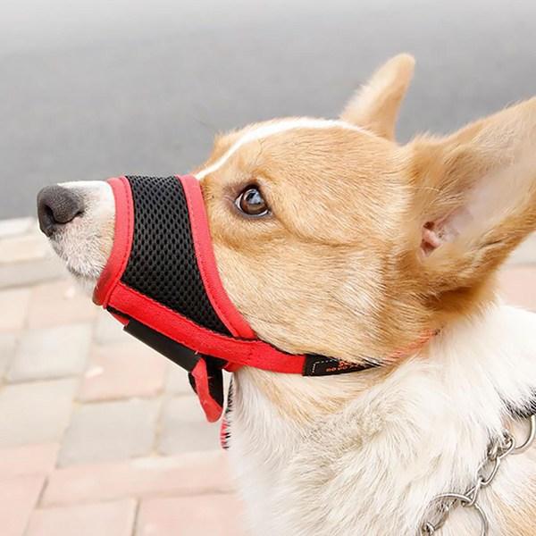 Намордник для собак 5H Pet Soft Mesh для защиты от лая, красный, XS