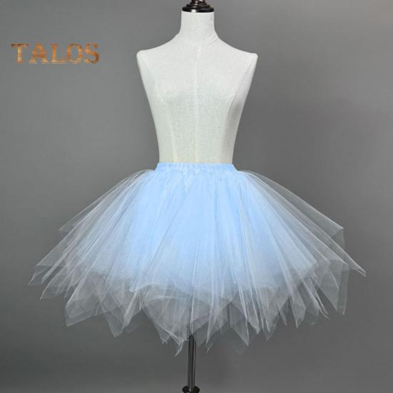 Женская юбка из тюля 50-х годов, юбка-пачка с эластичной талией, короткая балетная юбка-кринолин, карнавальный костюм, нижняя юбка