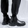 Модная уличная мужская обувь слипоны Зимние универсальные ботинки челси Мужские ботинки Мода 2024 Новые кожаные ботильоны Подошва из сухожилия Носимые рабочие ботинки