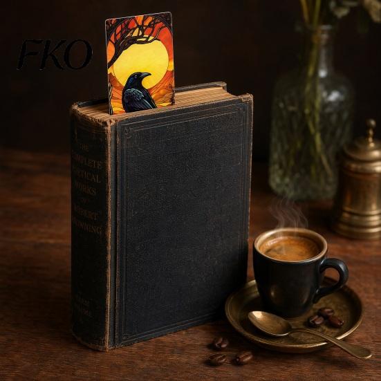 Wear-resistant Bookmark Stained Glass Flower Bookmark, Floral Acrylic Suncatcher Lightweight Plant Book Page Marker, Gifts for Bookish, Women