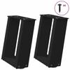 VidaXL Coffee Table Legs U-Shape 2 Pieces Black 30 X (30-31) Cm Steel 4012736