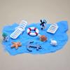 Micro Landscape Ornaments, Beach Miniature Decoration, Boat/Chair/Umbrella/Palm Tree/Swimming Ring for Succulents Pots Glass Covers DIY Seaside Scene