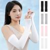 UV Protection Cooling Arm Sleeves for Men Women Sports Compression Arm Cover Summer Fingerless Gloves for Cycling Driving Outdoors