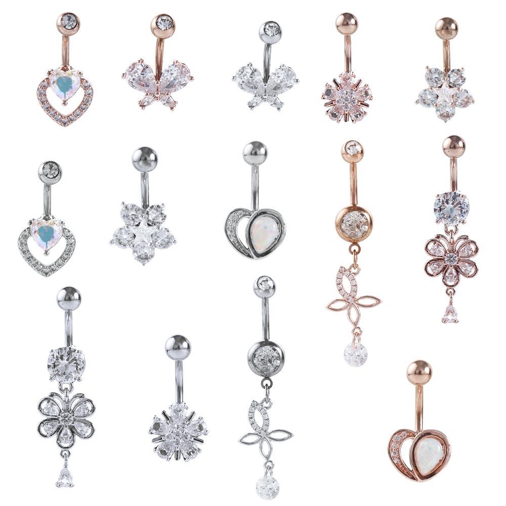 Stainless Steel Belly Button Rings Curved Body Piercing Jewelry Belly Piercings Party Decoration