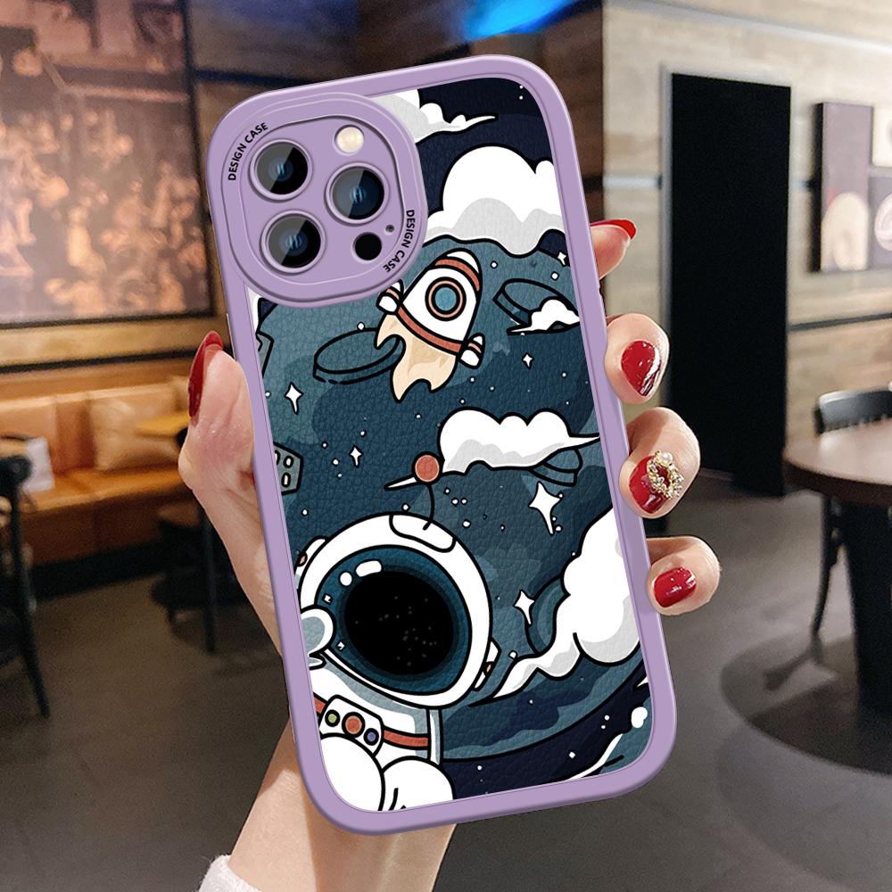 Симпатичный чехол из искусственной кожи для iPhone 14 13 12 Pro Max Samsung Galaxy S23 Ultra S20 FE M32 A13 A20S Redmi Note 10 Xiaomi Poco F3 Мягкий чехол для телефона из ТПУ