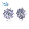 Luxury Natural Blue Tanzanite Earrings S925 Silver Elegant Fashion Women Jewelry Anniversary Engagement Gift