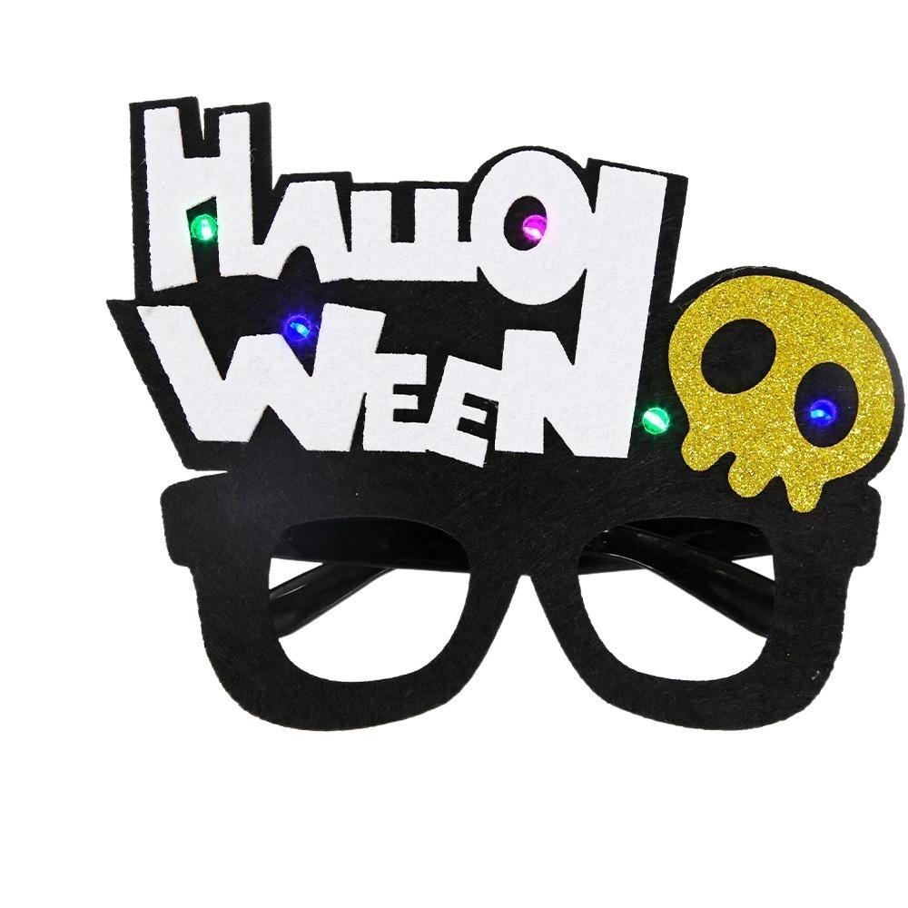Felt Halloween Luminous Glasses LED Halloween Eyewear Frame Festival Pumpkin Glasses Men