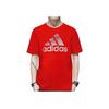 Adidas Футболка с логотипом алфавита, круглым вырезом и короткими рукавами, мужские топы, красные GL2401