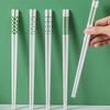 5 пар палочек для суши с геометрическим узором, китайские палочки для еды, не допускающие ожогов, подарок на новоселье