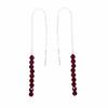 Amethyst 925 Silver Threader Earrings, Natural Gemstone Women Handmade Fringe Earrings