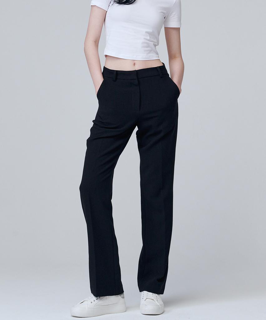 MALOUPE 2140 Stretch Slim Bootcut Pants (Black)
