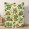 1pc Flannel Blanket Dinosaurs In Nature Lightweight Soft Comfortable And Warm Shawl/Nap Blanket/Sofa Blanket Suitable for All Seas