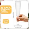 48 шт. Пластиковые ребристые бокалы для шампанского, 6,4 унции Прозрачные одноразовые стаканы для свадьбы, дня рождения, годовщины
