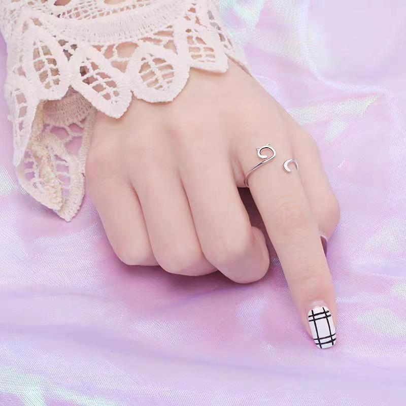 Кольцо из пряжи регулируемого размера с кошачьими ушками, кольцо для вязания крючком, петля для вязания крючком, кольца с нитью, регулятор натяжения, инструмент