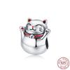 New 925 Sterling Silver Rose Girl Boy Pink Sparkle Spacer Clip Charm Bead Fit Original Fashion Bracelet DIY Jewelry for Women