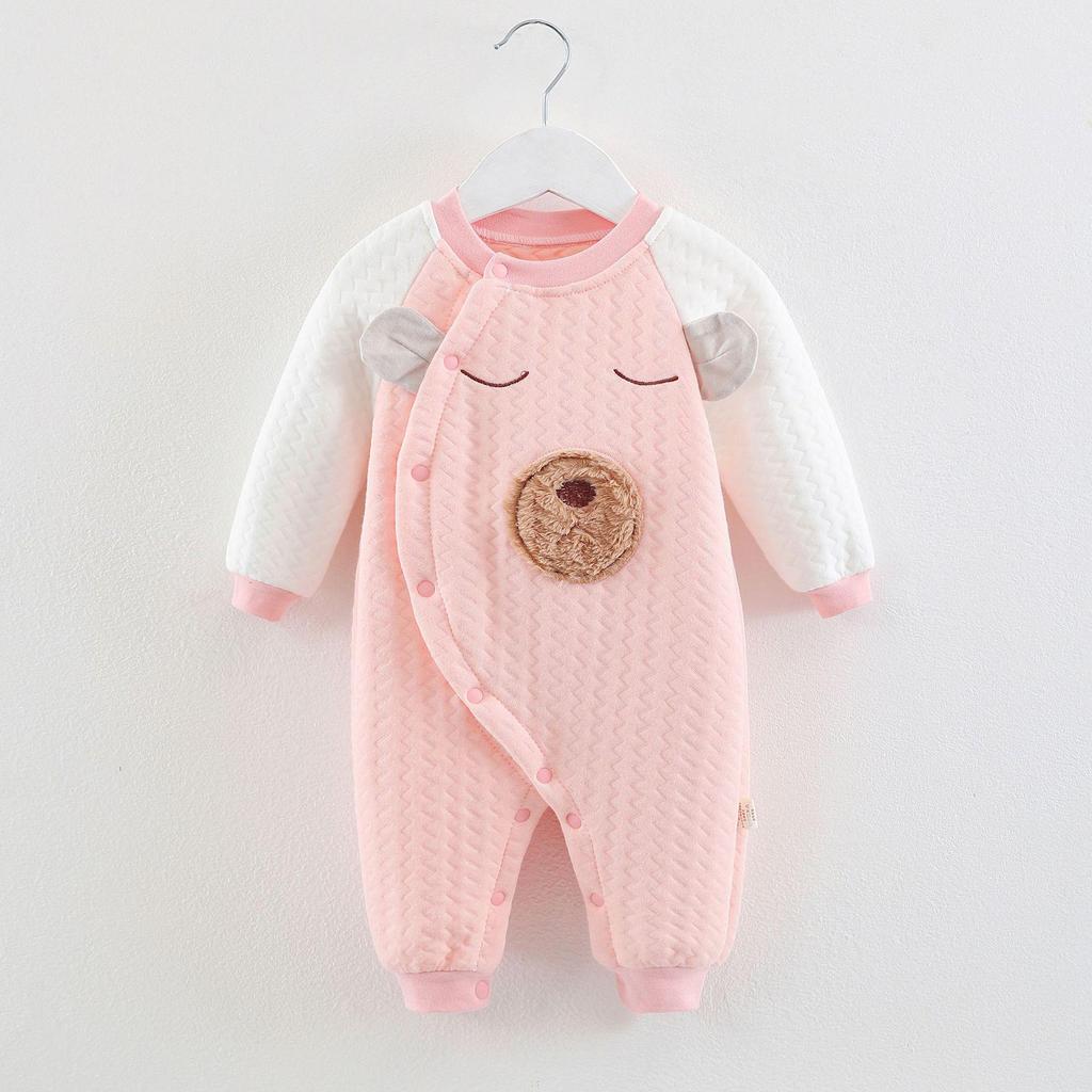 Baby Jumpsuit: Quilted, Warm Cotton Suit for Newborns (Spring, Autumn, Winter)