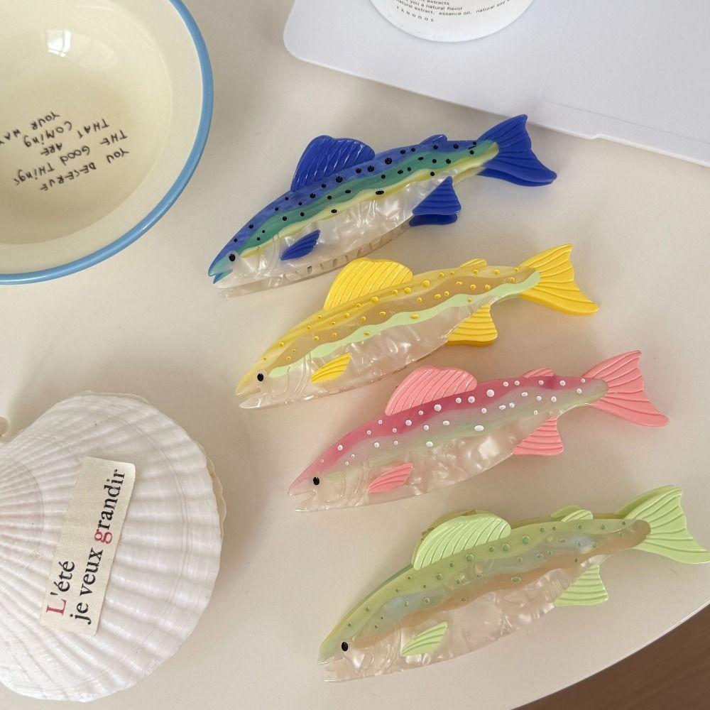 Acetate Marine Animals Hair Clip Hairpin Fish Grab Clip Personalized Ocean Fish Hair Claw Female