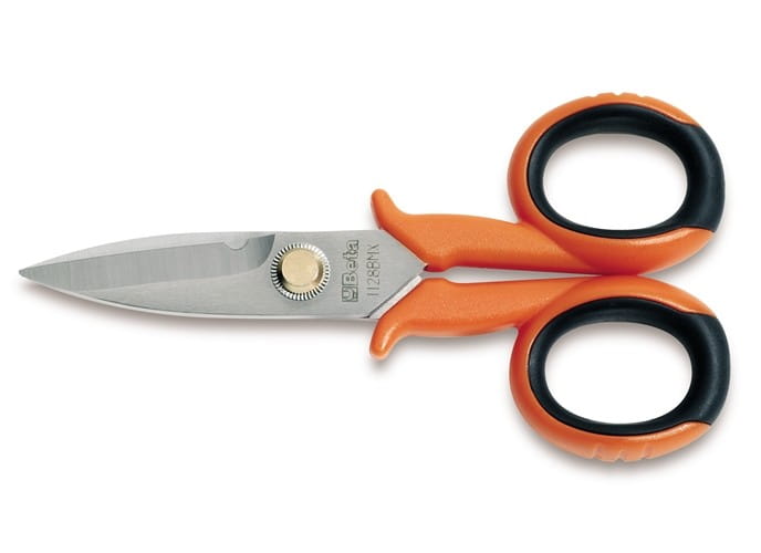 Beta Electricians Scissors, Straight Blades With Micro-Serrated Stainless Steel
