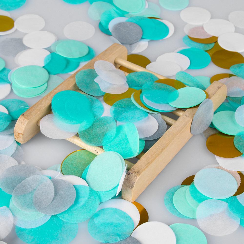 Decor Wedding Pink Dots Mixed Colors Party Decorations Filling Balloons Confetti Tissue Paper Round