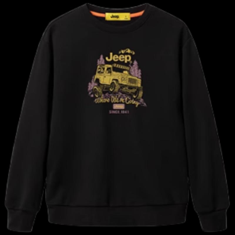 JEEP Men's Long Sleeve Thickened Crewneck Pullover