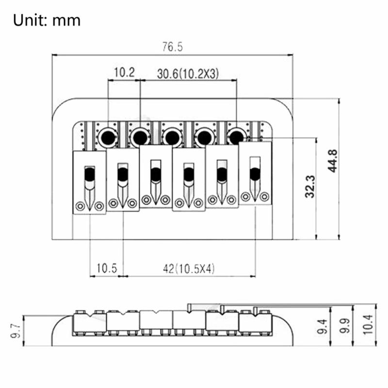 Musiclily Non-tremolo электрогитара Hardtail бридж седло, для 6 струн Fender Strat