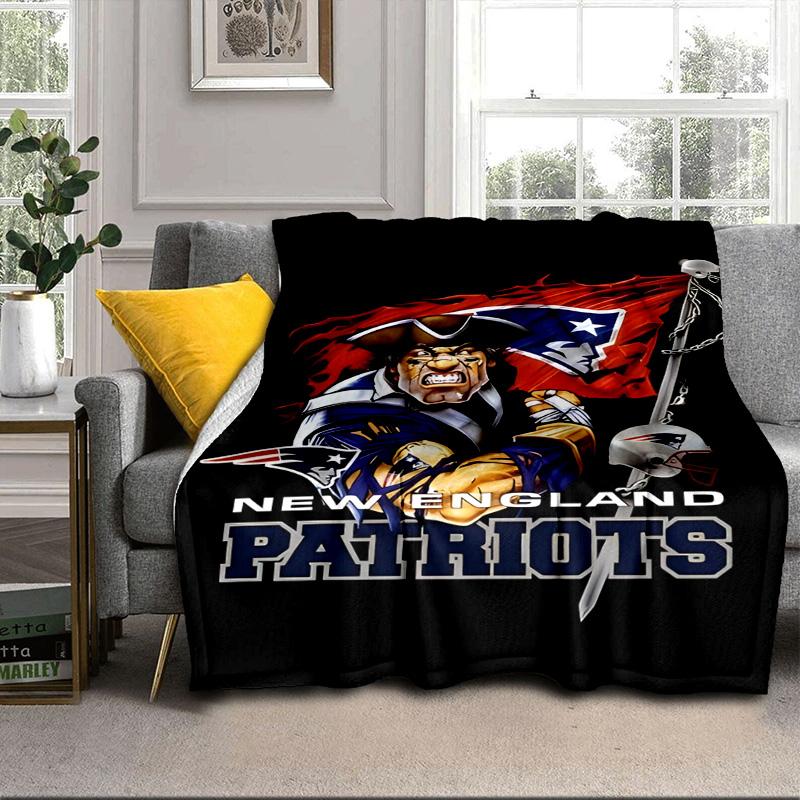 New England Patriots Gear Portable Blanket/Soft Blanket Bedding Blanket Suitable for Travel Camping Living Rooms Offices Sofas Fan Gifts